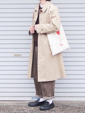 「アイテム（ステンカラーコート）」を使った、ダイチさん（メンズ・168cm・20代）の冬コーディネート
