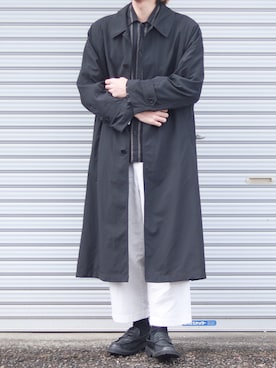 「アイテム（ステンカラーコート）」を使った、ダイチさん（メンズ・168cm・20代）の冬コーディネート