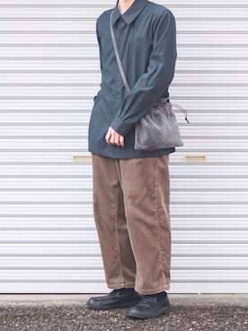 「SETTO（セット）のアイテム（パンツ）」を使った、ダイチさん（メンズ・168cm）の冬コーディネート