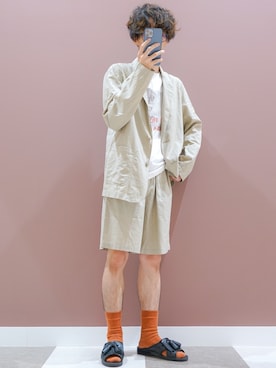「ショーツ」｜「アイテム（その他アウター）」を使った、ダイチさん（メンズ・168cm）の夏コーディネート