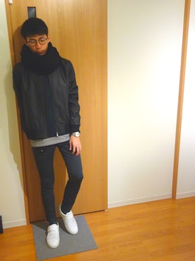 「アイテム（アナログ腕時計）」を使った、お気のdogさん（メンズ・176cm）の冬コーディネート