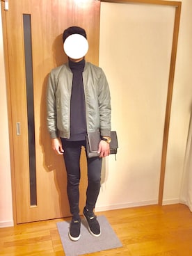 「FREAK'S STORE（フリークスストア）のアイテム（MA-1）」を使った、お気のdogさん（メンズ・176cm）の春コーディネート