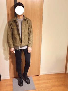 「GLOBAL WORK（グローバルワーク）のアイテム（カバーオール）」を使った、お気のdogさん（メンズ・176cm）の春コーディネート