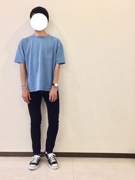 「NANO universe（ナノユニバース）のVINTAGEジョグデニム（デニムパンツ）」を使った、お気のdogさん（メンズ・176cm）の夏コーディネート