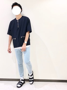 お気のdogさんの「【NUMBER (N)INE DENIM】≪STUDIOUS限定≫バングル」を使ったコーディネート