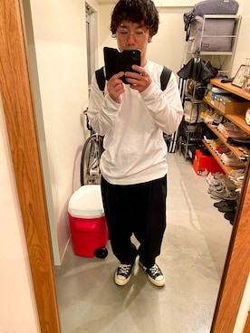 「アイテム（スラックス）」を使った、さんさん（メンズ・164cm・30代）の春コーディネート