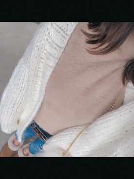 「A part by（アパートバイ）の7GNyシャギーTN/PO 821434（ニット/セーター、ベージュ系）」を使った、n a a a ❁さん（レディース・162cm）の冬コーディネート