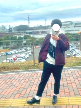 「Right-on（ライトオン）のアイテム（スラックス）」を使った、seiさん（メンズ・170cm）の冬コーディネート