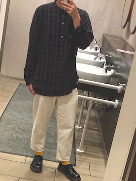 「UNIQLO（ユニクロ）の50色ソックス（消臭機能付き）（ソックス/靴下）」を使った、むくさん（メンズ・165cm）の秋コーディネート