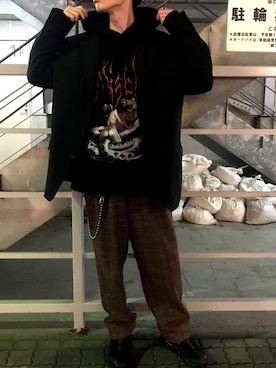 「PENDLETON（ペンドルトン）のアイテム（スラックス）」を使った、Suzuki Kotaさん（メンズ・175cm）の春コーディネート