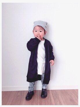 「Right-on（ライトオン）のアイテム（ブルゾン）」を使った、Nana…Haku…‪‪さん（キッズ・90cm）の春コーディネート