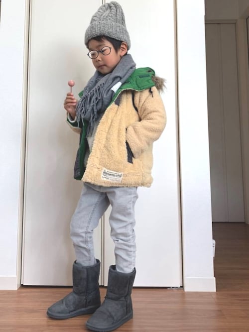 Nana Haku Denim Dungareeのモッズコートを使ったコーディネート Wear