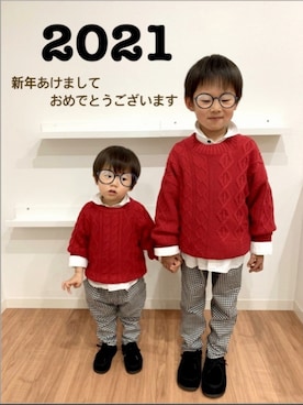 「お正月」｜「アイテム（その他）」を使った、Nana…Haku…‪‪さん（キッズ・110cm）の冬コーディネート