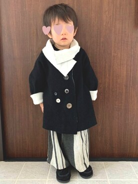「kids」｜「アイテム（その他アウター）」を使った、Nana…Haku…‪‪さん（キッズ・90cm）の冬コーディネート