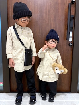 「Daddy Oh Daddy（ダディーオーダディー）のアイテム」を使った、Nana…Haku…‪‪さん（キッズ・90cm）の秋コーディネート