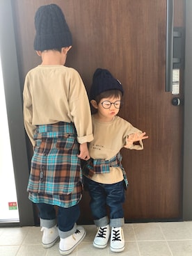 Nana…Haku…‪‪さん（キッズ・90cm）の秋コーディネート