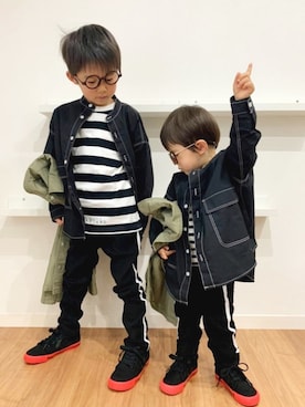 「BTS」｜「アイテム（ジャケット/アウター）」を使った、Nana…Haku…‪‪さん（キッズ・110cm）の冬コーディネート