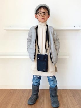 「GERRY（ジェリー）のアイテム（ジャケット/アウター）」を使った、Nana…Haku…‪‪さん（キッズ・110cm）の冬コーディネート