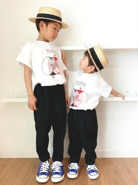 「おとばなコーデフェス告知」｜「アイテム（その他）」を使った、Nana…Haku…‪‪さん（キッズ・110cm）の春コーディネート