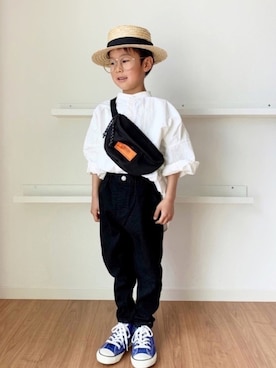 「アイテム（ラッピングキット）」を使った、Nana…Haku…‪‪さん（キッズ・110cm）の春コーディネート