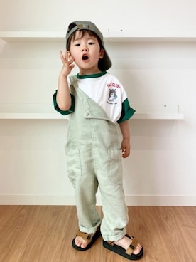 「ARIGATO（アリガトウ）のアイテム」を使った、Nana…Haku…‪‪さん（キッズ・90cm）の春コーディネート