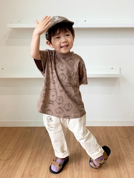 「PEANUTS（ピーナッツ）のアイテム（パンツ）」を使った、Nana…Haku…‪‪さん（キッズ・90cm）の春コーディネート