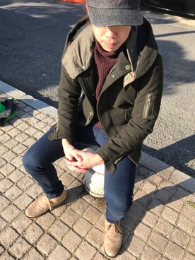 「Weave Toshi（ウィーブトシ）のアイテム」を使った、れしさん（メンズ・183cm）の冬コーディネート