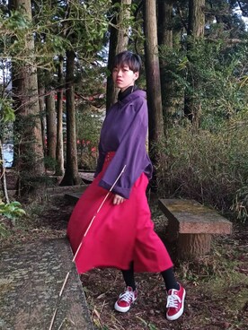 「red」｜「アイテム（その他トップス）」を使った、s4mp41さん（レディース・163cm）の夏コーディネート