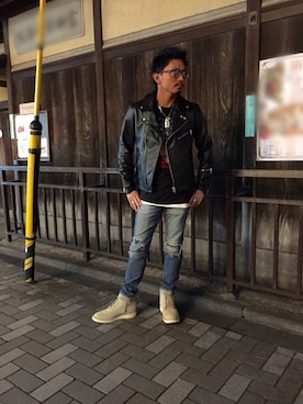 「SOPHNET.（ソフネット）のアイテム」を使った、京都くんさん（メンズ・173cm）の冬コーディネート