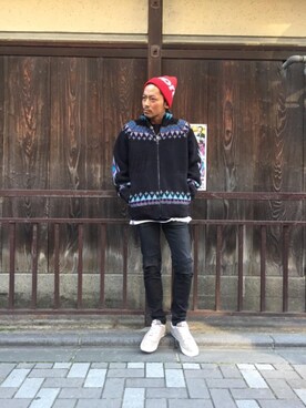 「ビッグサイズコーデ」｜「アイテム（ブルゾン）」を使った、京都くんさん（メンズ・172cm）の秋コーディネート
