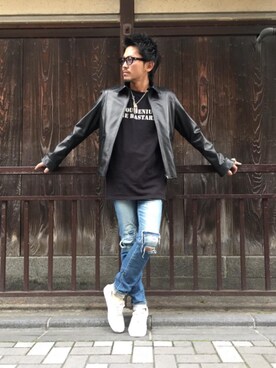 京都くんさん（メンズ・172cm）の春コーディネート