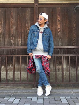 京都くんさん（メンズ・172cm）の春コーディネート