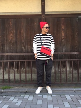 京都くんさん（メンズ・172cm）の春コーディネート