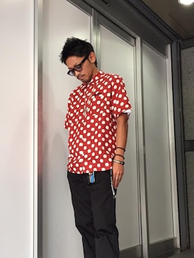「半袖シャツコーデ」｜京都くんさん（メンズ・172cm）の春コーディネート