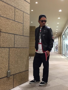 「カーディガンコーデ」｜「アイテム（ブルゾン）」を使った、京都くんさん（メンズ・172cm）の秋コーディネート