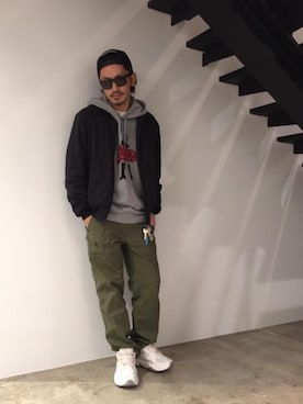 「中綿」｜「アイテム（ブルゾン）」を使った、京都くんさん（メンズ・172cm）の秋コーディネート