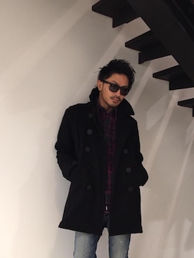 「HYSTERIC GLAMOUR（ヒステリックグラマー）のREVOLUTION SOUNDS刺繍 CPOシャツ（シャツ/ブラウス）」を使った、京都くんさん（メンズ・172cm）の秋コーディネート