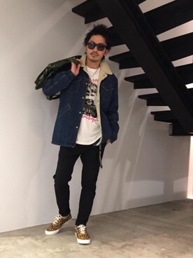 「ランチコート」｜「アイテム（デニムジャケット）」を使った、京都くんさん（メンズ・172cm）の秋コーディネート