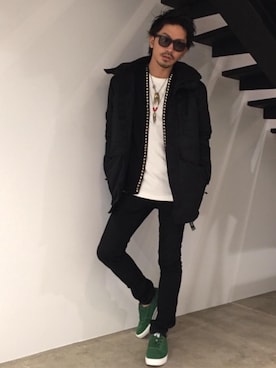 「HYSTERIC GLAMOUR（ヒステリックグラマー）のアイテム（マウンテンパーカー）」を使った、京都くんさん（メンズ・172cm）の冬コーディネート
