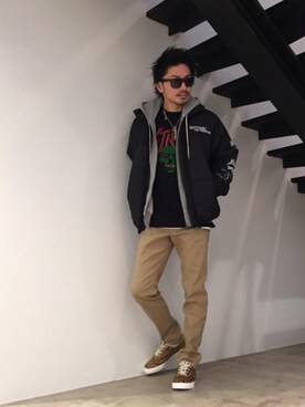 「レオパードコーデ」｜京都くんさん（メンズ・172cm）の冬コーディネート