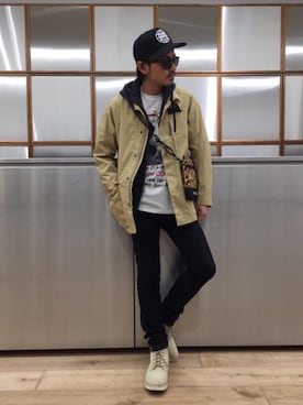 「アニマル」｜「アイテム（ブルゾン）」を使った、京都くんさん（メンズ・172cm）の冬コーディネート
