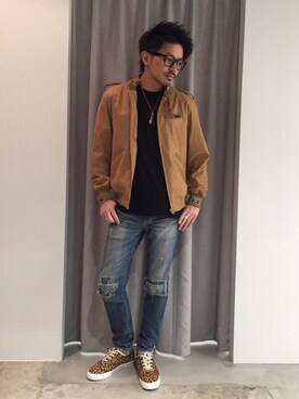 「レオパードコーデ」｜京都くんさん（メンズ・172cm）の冬コーディネート