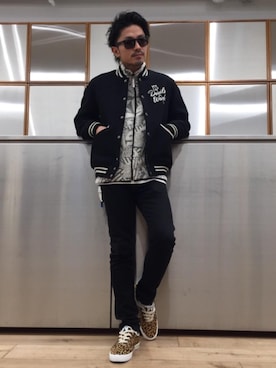 「レオパードコーデ」｜京都くんさん（メンズ・172cm）の冬コーディネート