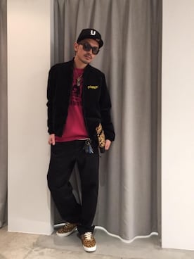 「アニマル」｜「アイテム（ブルゾン）」を使った、京都くんさん（メンズ・172cm）の冬コーディネート