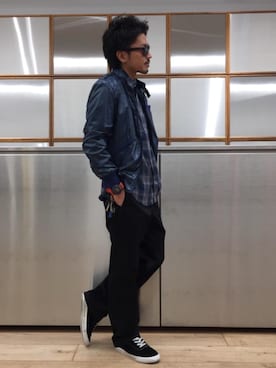 「G-SHOCK」｜「アイテム（ブルゾン）」を使った、京都くんさん（メンズ・172cm）の春コーディネート