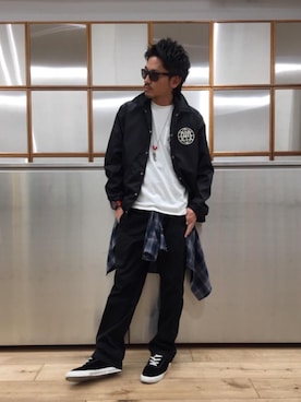 「G-SHOCK」｜「アイテム（ブルゾン）」を使った、京都くんさん（メンズ・172cm）の春コーディネート