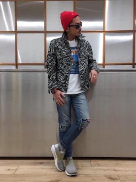 「G-SHOCK」｜「アイテム（デニムジャケット）」を使った、京都くんさん（メンズ・172cm）の春コーディネート