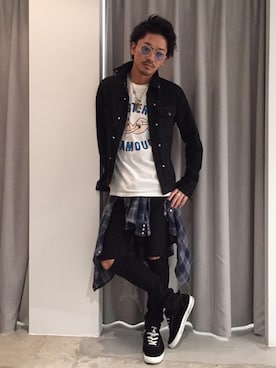 「G-SHOCK」｜「アイテム（デニムジャケット）」を使った、京都くんさん（メンズ・172cm）の春コーディネート