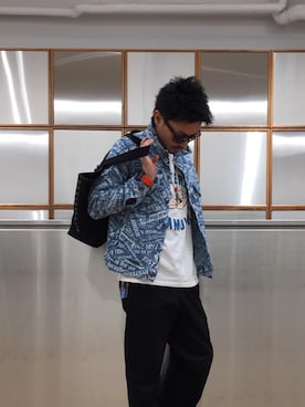 「G-SHOCK」｜「アイテム（デニムジャケット）」を使った、京都くんさん（メンズ・172cm）の春コーディネート