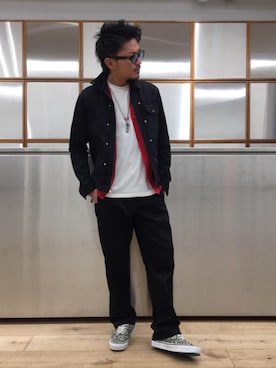 「G-SHOCK」｜「アイテム（デニムジャケット）」を使った、京都くんさん（メンズ・172cm）の春コーディネート
